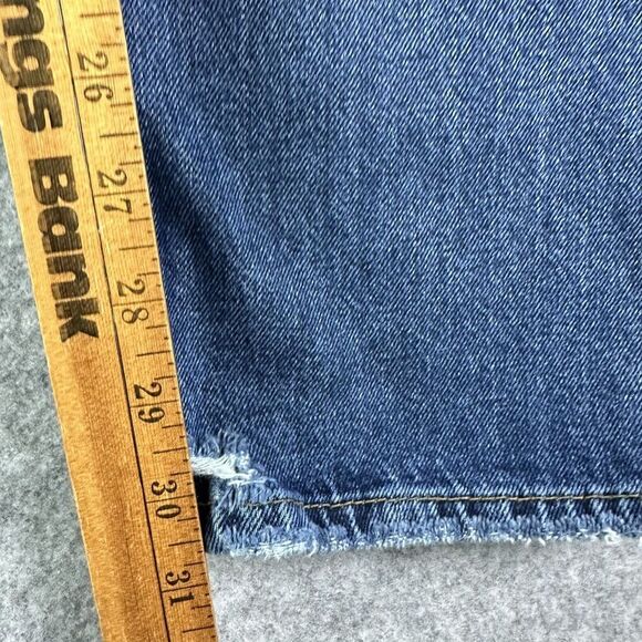 We The Free Jeans Womens 29 Relaxed High Rise Button Fly Straight Boho Grunge - Picture 12 of 15